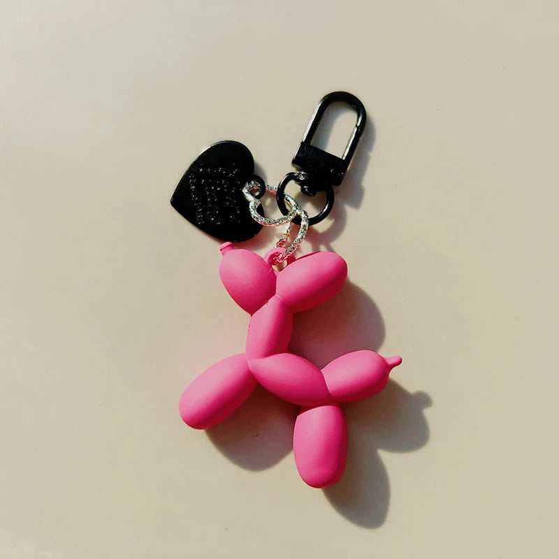 Fashion Keychain Punk Y2K Balloon Dog Keychains for Women Bag Pendant Jewelry Trinket Girl's Car Key Ring Key Chain Accessories