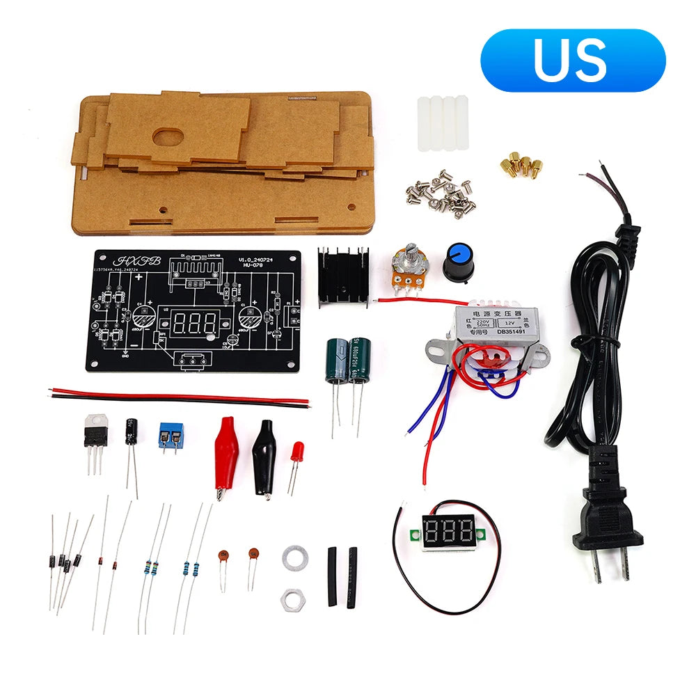 LM317 Adjustable Power Supply DIY Kit DC Regulated Power Supply Module Component Welding Electronic Production Bulk