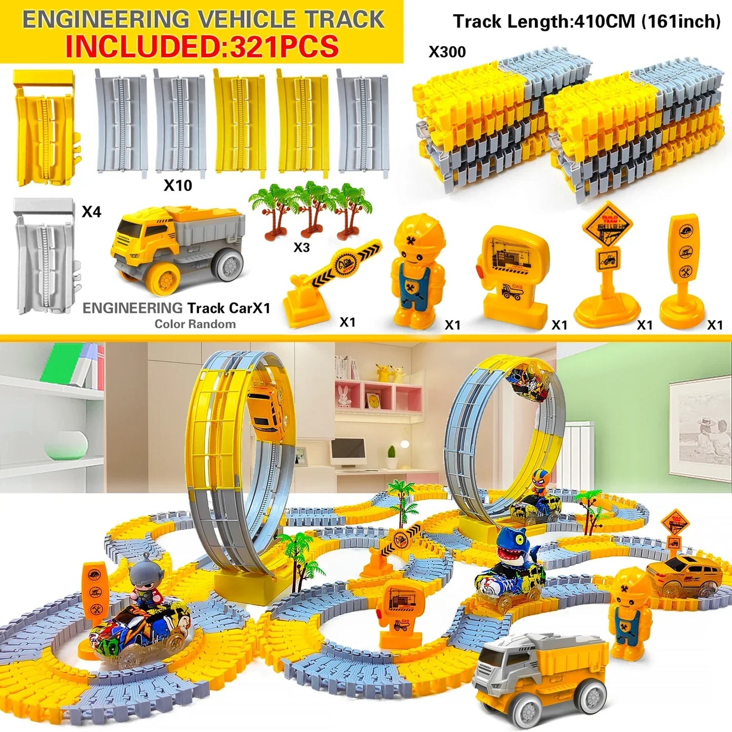 Children’s Electric Flexible Track Car