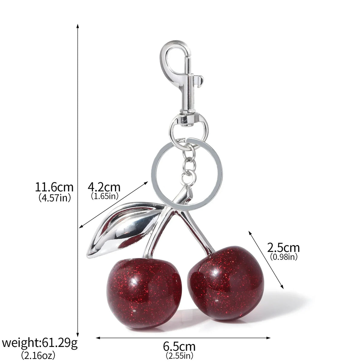 Cherry Keychain Bag Pendant Shoulder Strap Extension Bag Strap Extension Chain Crossbody Accessory Headphone Bag Chain