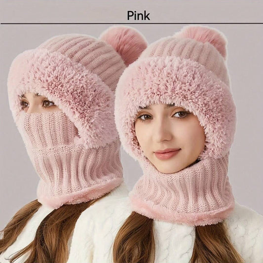 WarmthMax Thermal Lined Knit Hat - Pink