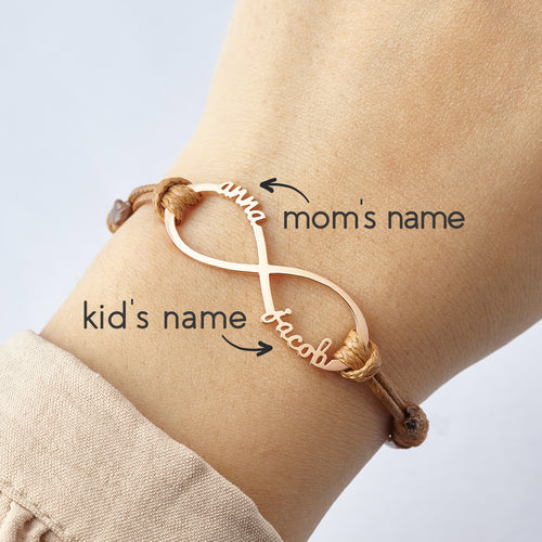 Personalized Mom Infinity Name Bracelet